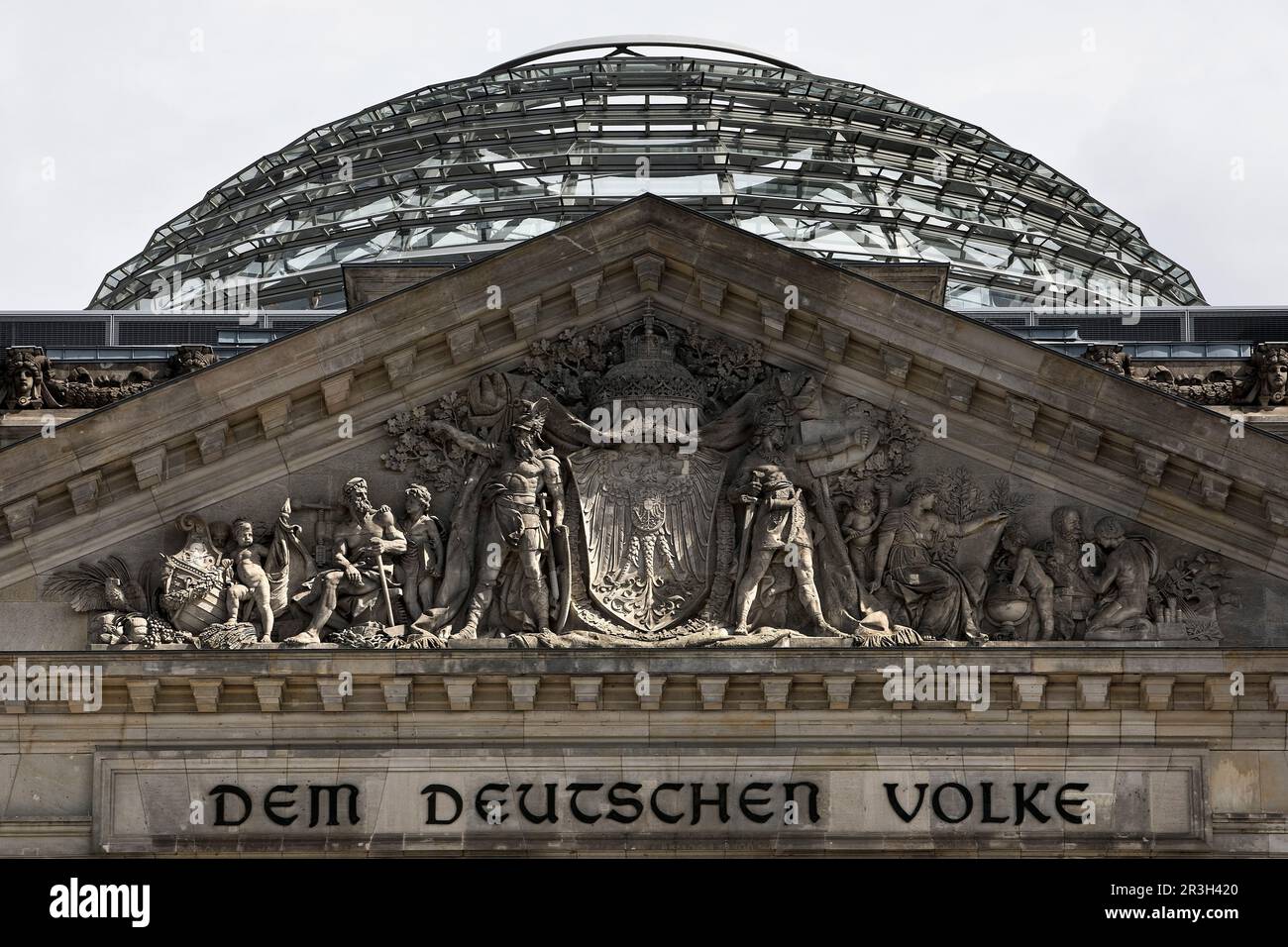 Reichstag, DEM deutsche Volke, détail, Bundestag allemand, district du gouvernement, Berlin, Allemagne Banque D'Images