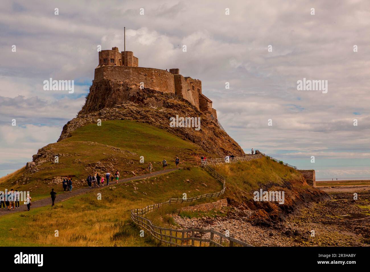 Château, Lindisfarne, Hol, Northumberland, Angleterre, Royaume-Uni, Islande Banque D'Images