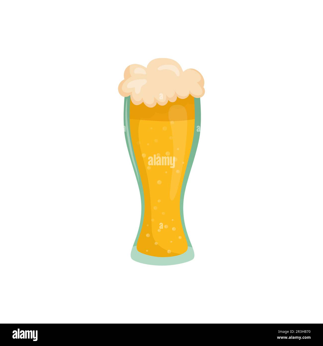 Verre de bière fraîche et légère mousseuse - Vector Banque D'Images