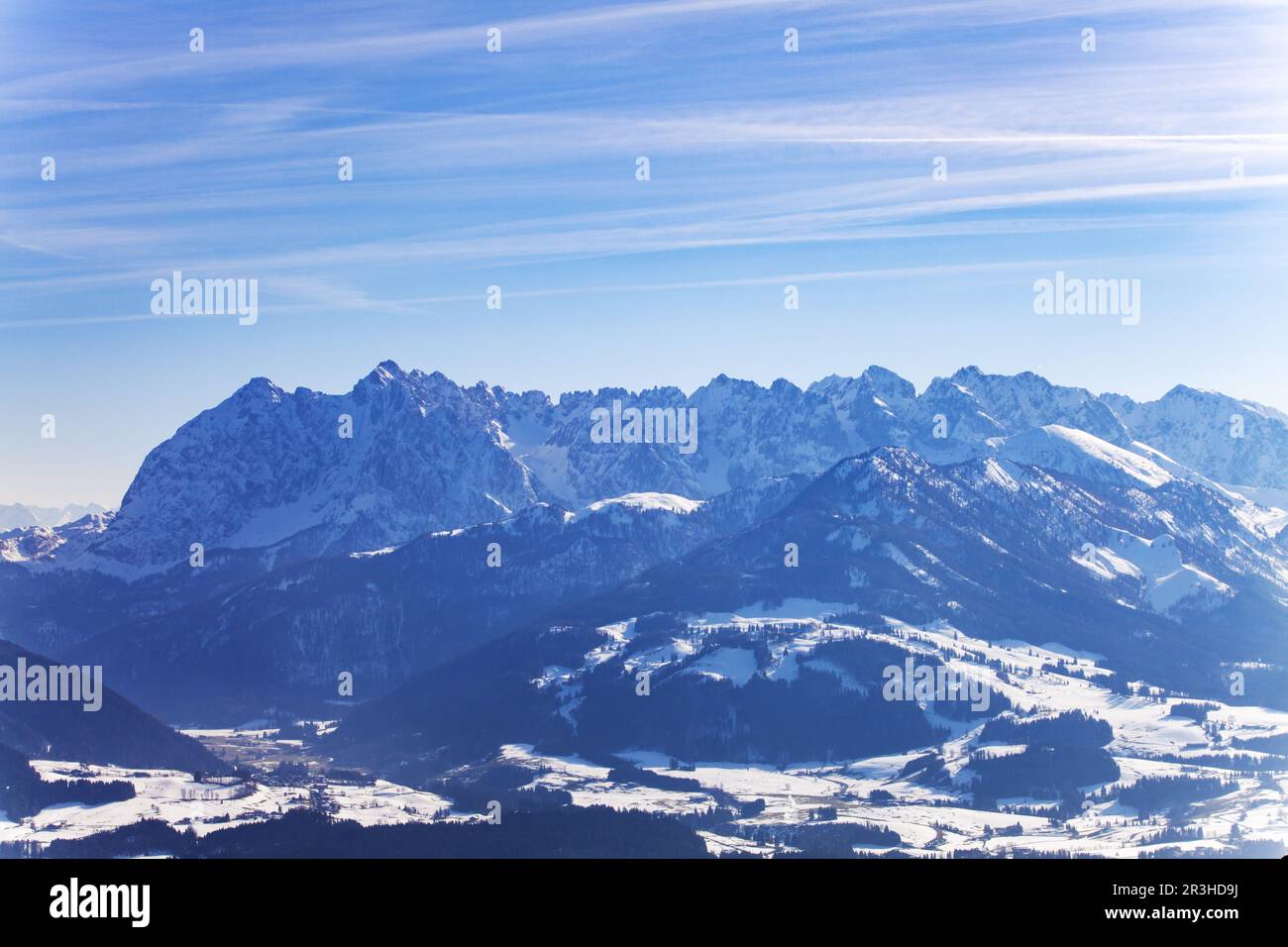 Alpes tyroliennes en hiver Banque D'Images