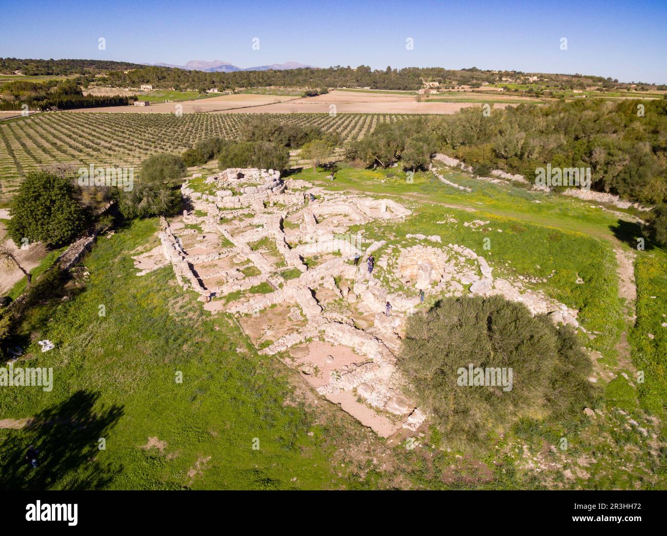 Fils Fornés, site archéologique de la préhistoire, construit au 10ème siècle, période Talayotic BC, Montuiri, Majorque, Iles Baléares, Espagne. Banque D'Images