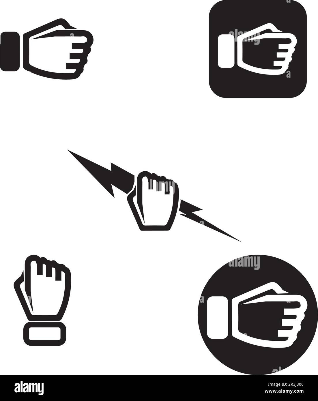 Application d'icônes de modèle de symboles et de logo vectoriel de main et d'aide Illustration de Vecteur