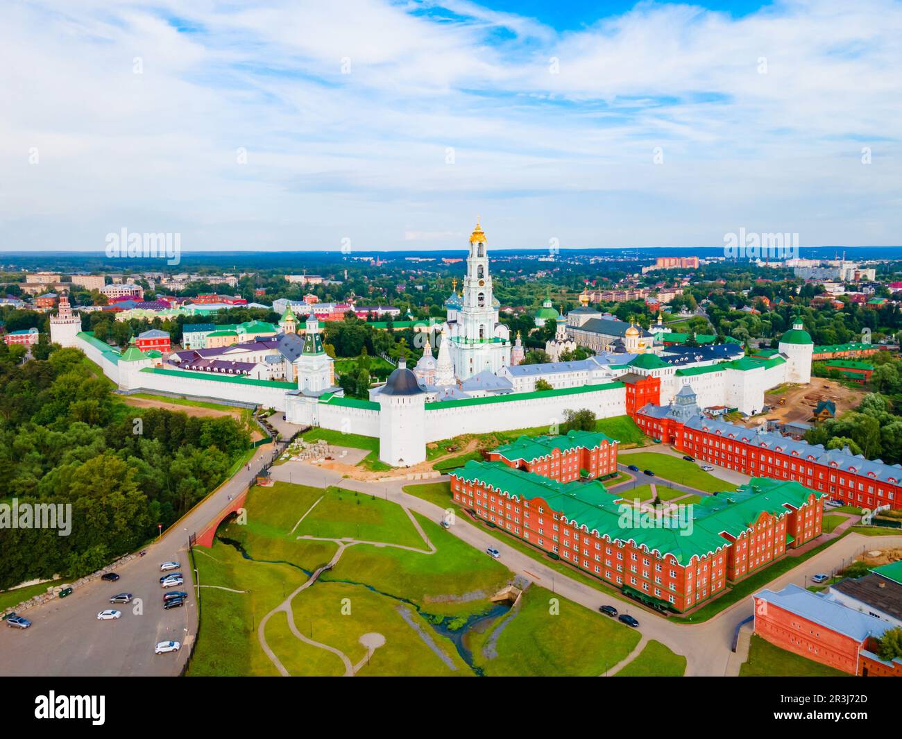 Saint-Sergius Trinity Monastère de Lavra vue panoramique aérienne dans la ville de Sergiyev Posad, anneau d'or de Russie Banque D'Images
