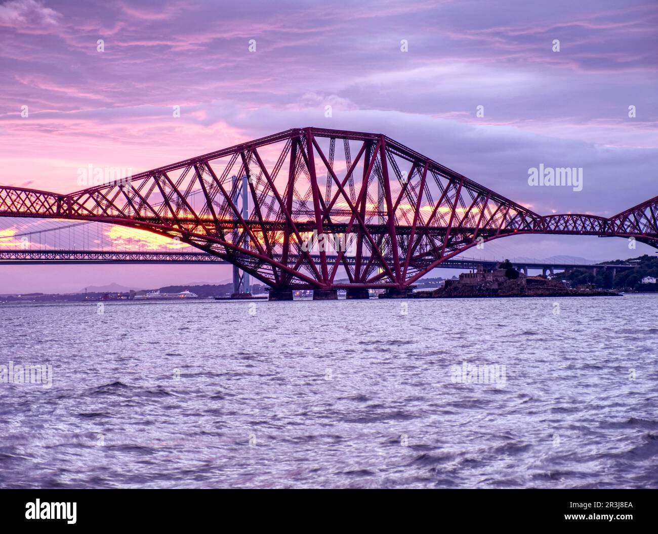 Édimbourg, South Queensferry, Forth Bridge, Écosse, Grande-Bretagne Banque D'Images