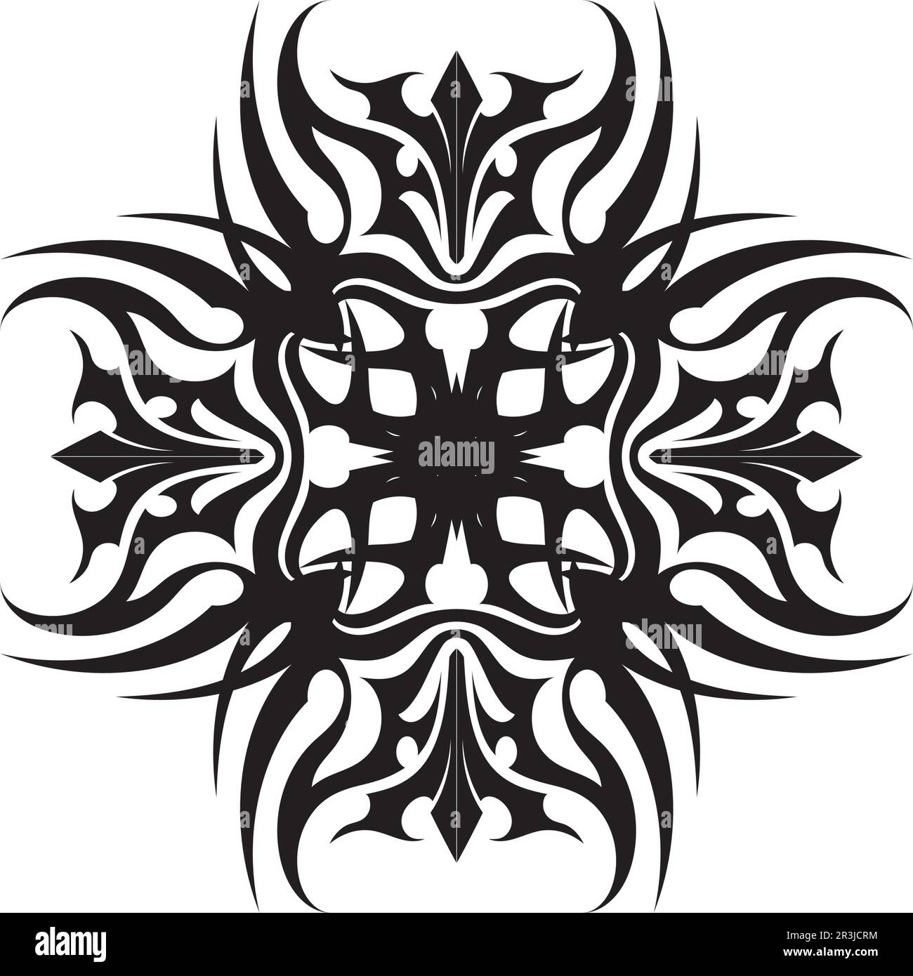 motif vectoriel d'icône de tatouage ethnique tribal Illustration de Vecteur