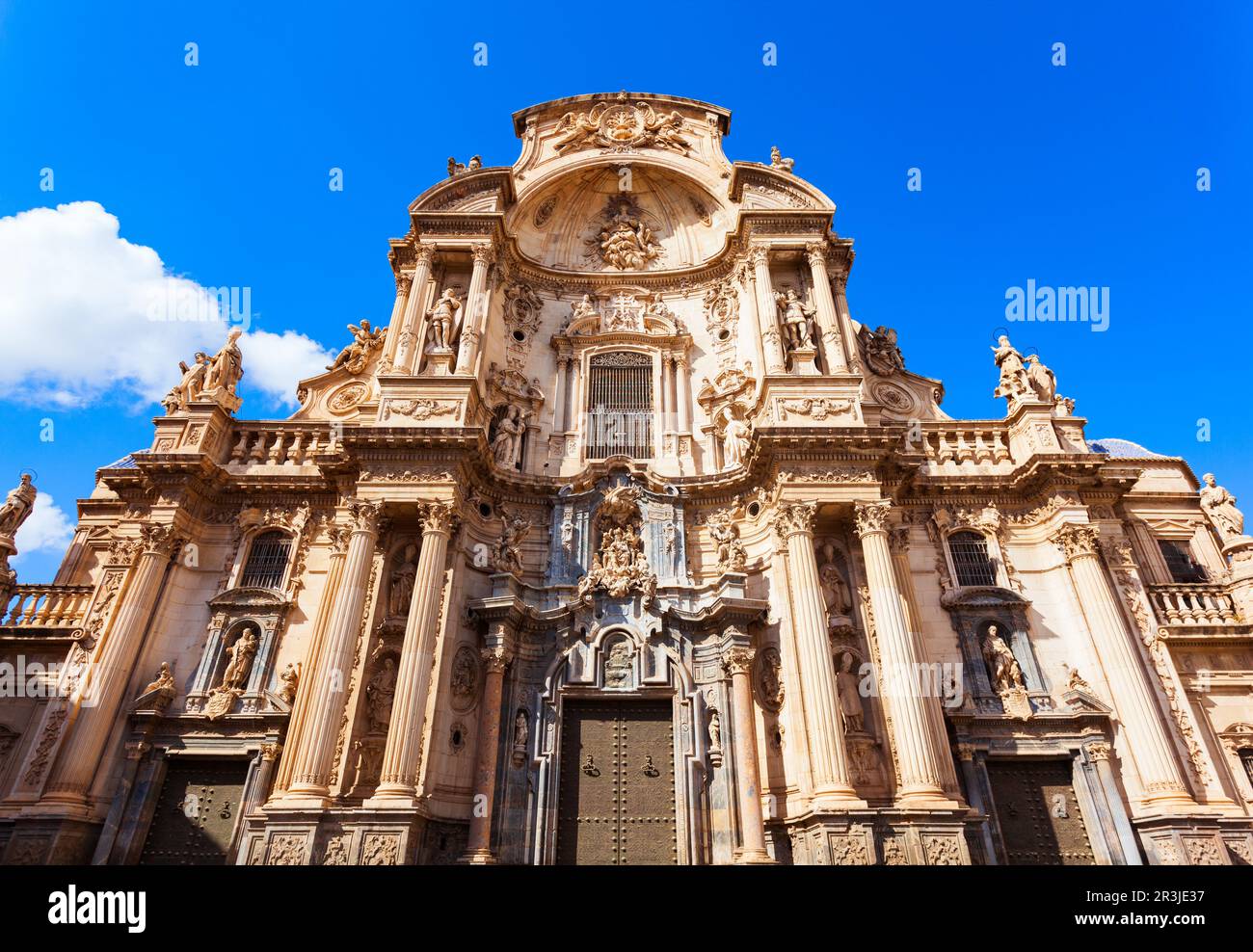 La Cathédrale de Sainte Marie à Murcie. Murcia est une ville dans le sud-est de l'Espagne. Banque D'Images