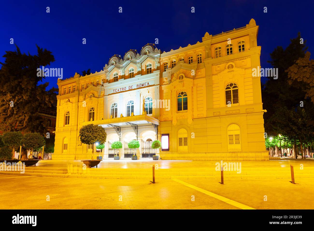 Théâtre Romea ou Teatro de Romea à Murcia. Murcia est une ville dans le sud-est de l'Espagne. Banque D'Images