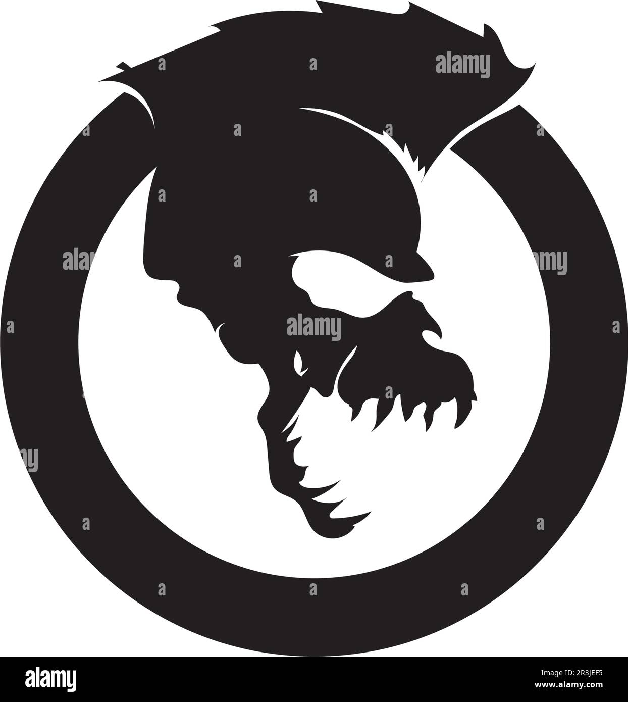 La mort mort crâne, danger poison ou icône plate pour les applications et sites web Illustration de Vecteur