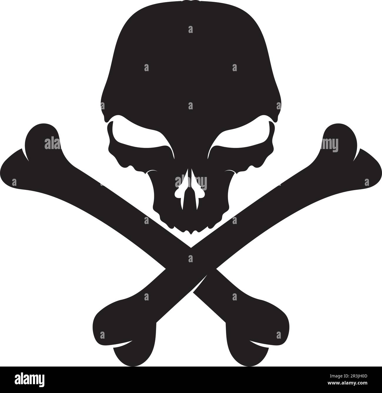 La mort mort crâne, danger poison ou icône plate pour les applications et sites web Illustration de Vecteur