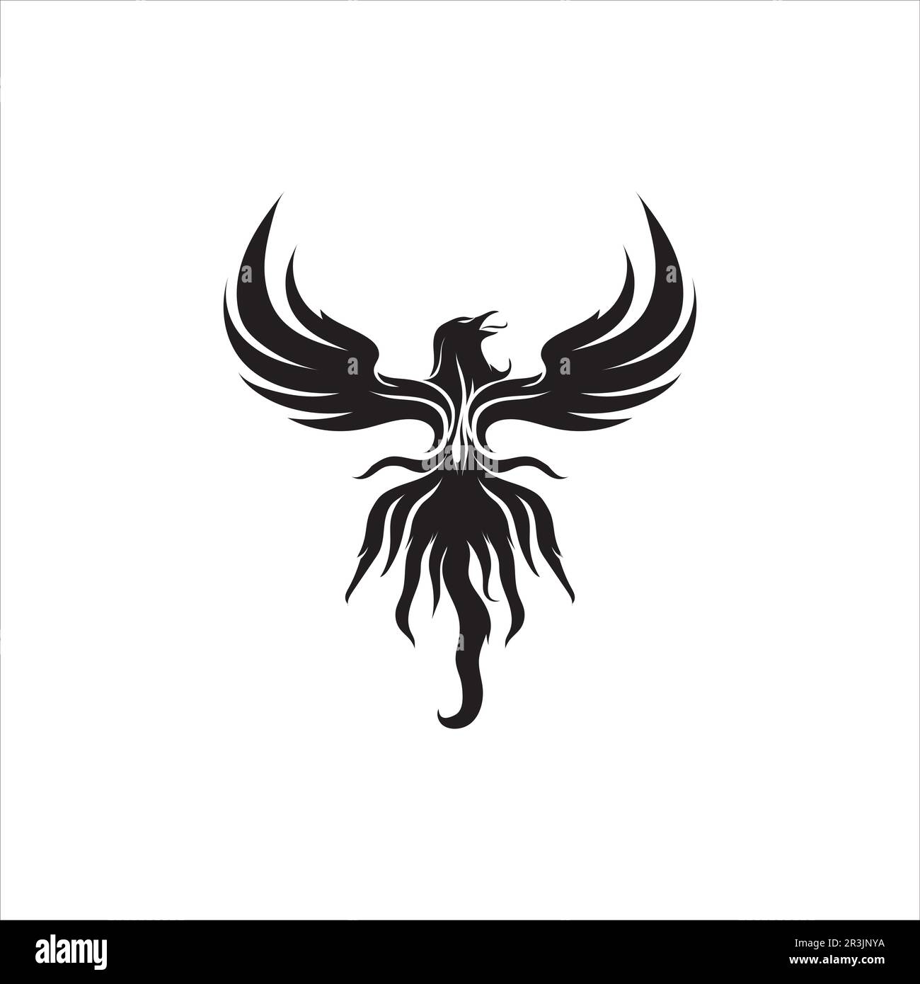 Logo en forme d'aile noire pour un designer professionnel Illustration de Vecteur