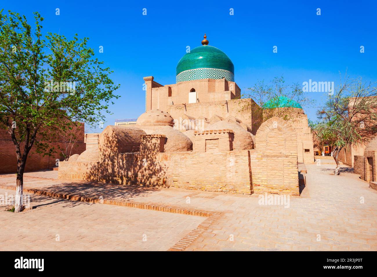 Mausolée de Pakhlavan Makhmoud à l'Ichan Kala, une ancienne ville fortifiée de la ville de Khiva en Ouzbékistan Banque D'Images