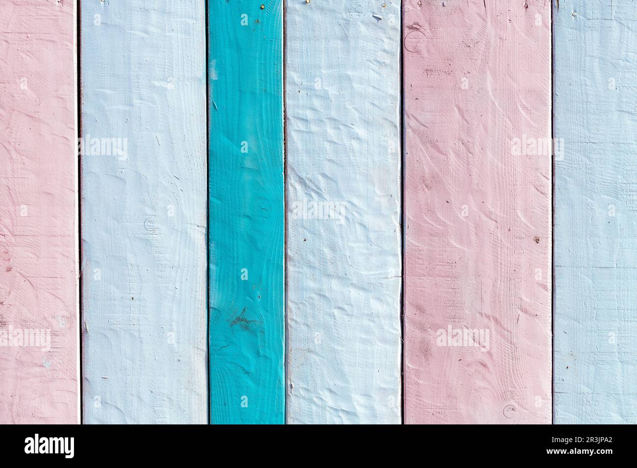 Texture de planches en bois de couleur pastel comme arrière-plan, motif de saison d'été comme élément de design Banque D'Images