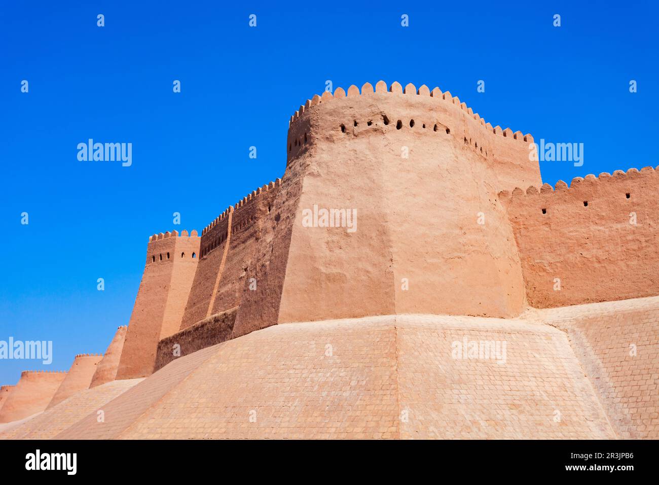 Kunya Ark signifie ancienne forteresse est une citadelle à l'intérieur de la ville antique d'Ichan Kala à Khiva, Ouzbékistan Banque D'Images