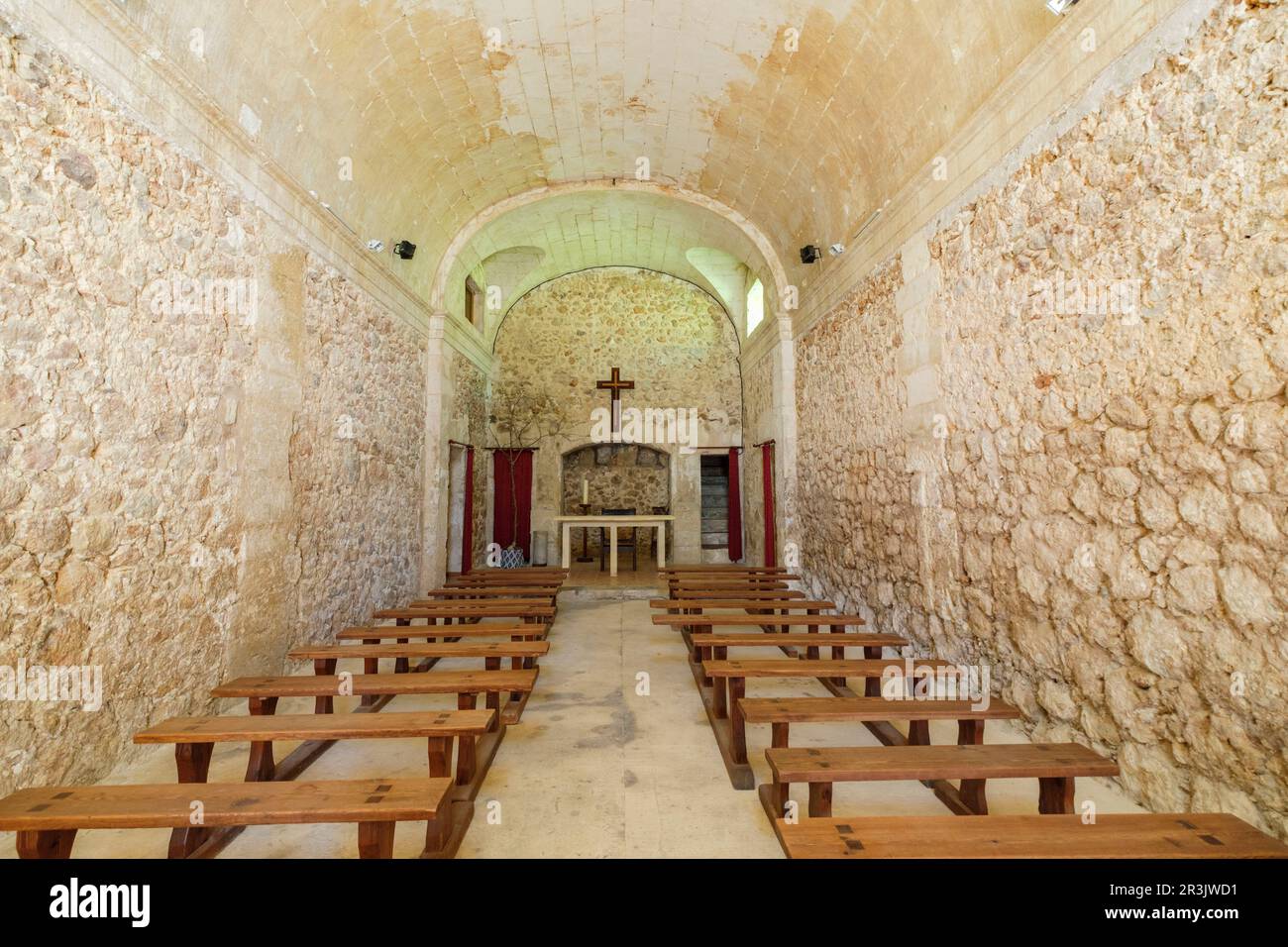 Oratorio de son Garreta, Ullaró , hameau rattaché à la commune de Campanet , comarca del Raiguer, Mallorca, Iles baléares, Espagne. Banque D'Images