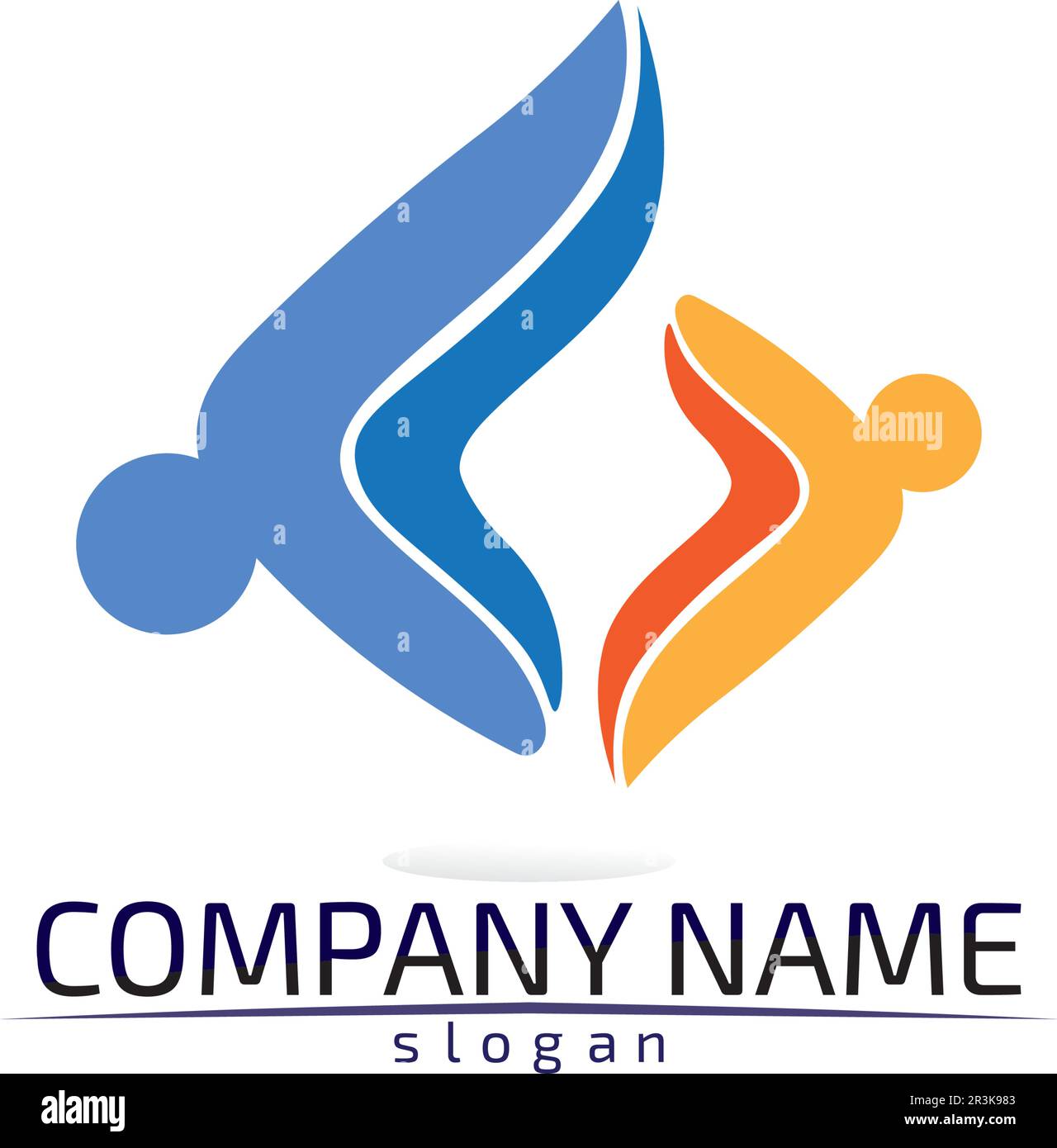 Logo Community Care People Icons in Circle Vector concept engagement togethness Illustration de Vecteur