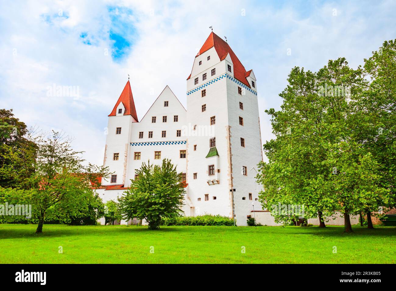 Le nouveau château d'Ingolstadt est l'un des plus importants bâtiments gothiques de Bavière, en Allemagne Banque D'Images