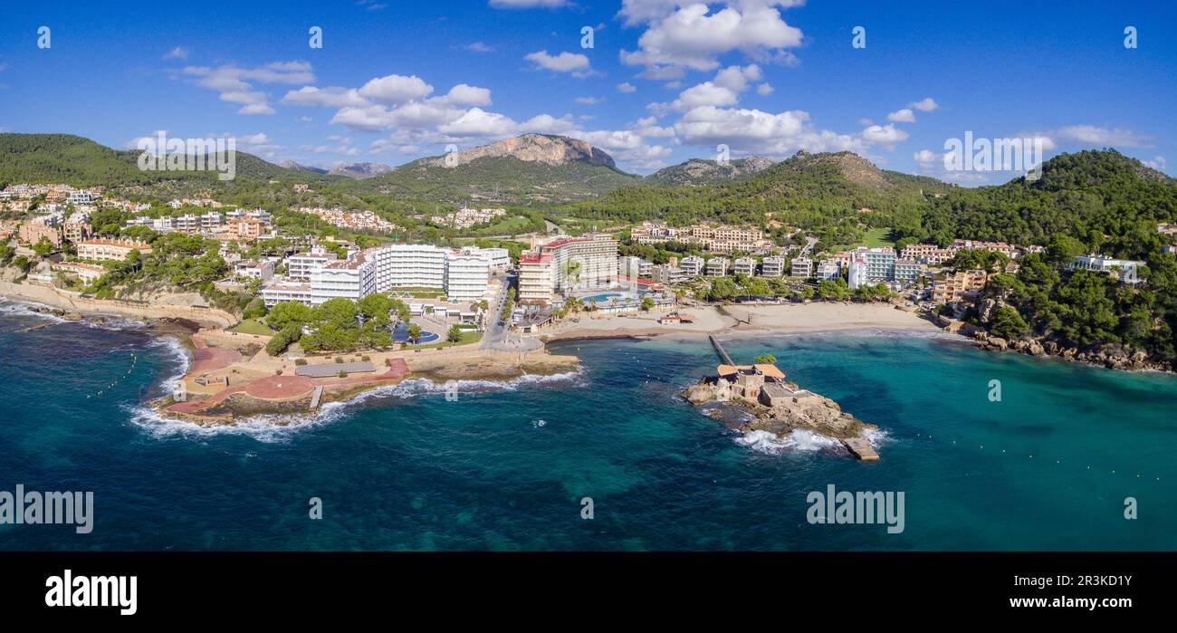 Camp de Mar , municipio de Andrach, Majorque, Iles Baléares, Espagne. Banque D'Images