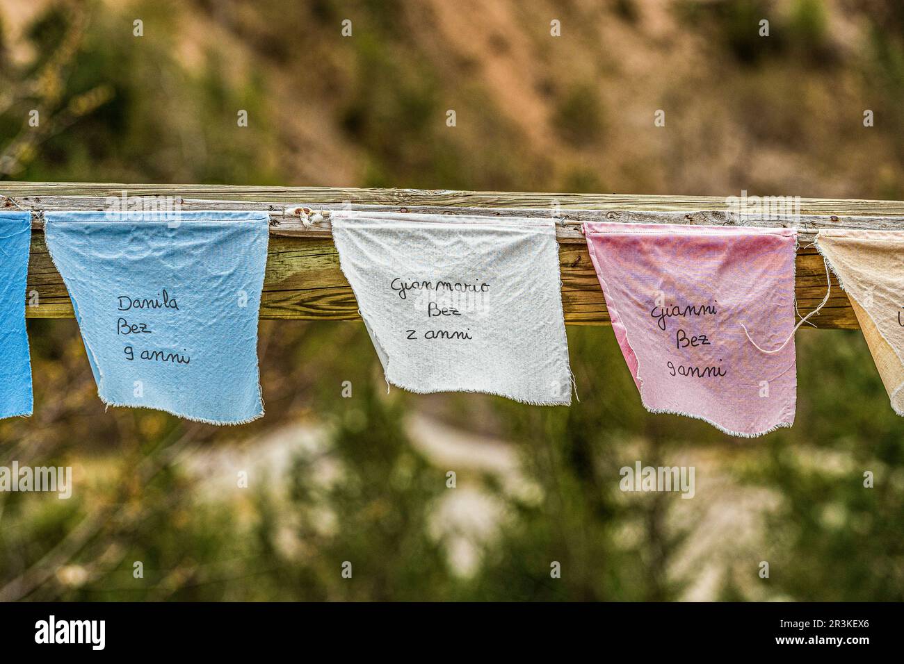 Italie Friuli Vajont Dam - souvenir des enfants victimes de la tragédie Banque D'Images