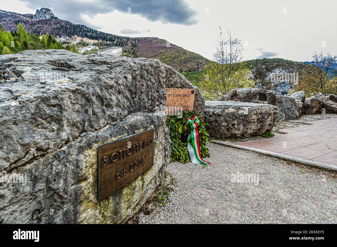 Italie Friuli Vajont Dam - Erto - Eglise Saint-Laurent Anthony de Padoue à Colomber Banque D'Images