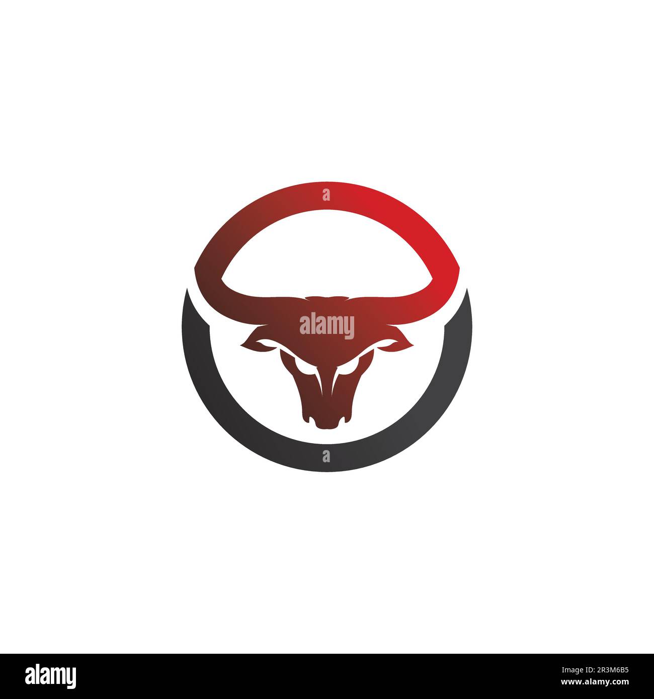 Application de symboles et logo Bul Horn et Buffalo Illustration de Vecteur