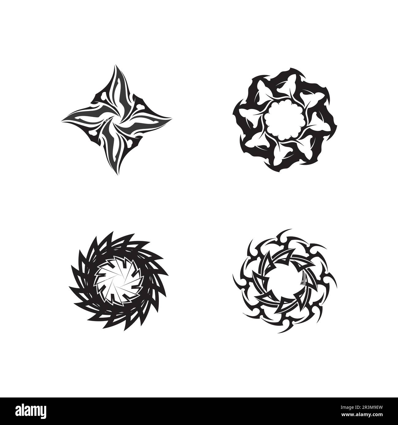 tribal, classique , noir, ethnique tatouage icône vecteur illustration logo Illustration de Vecteur