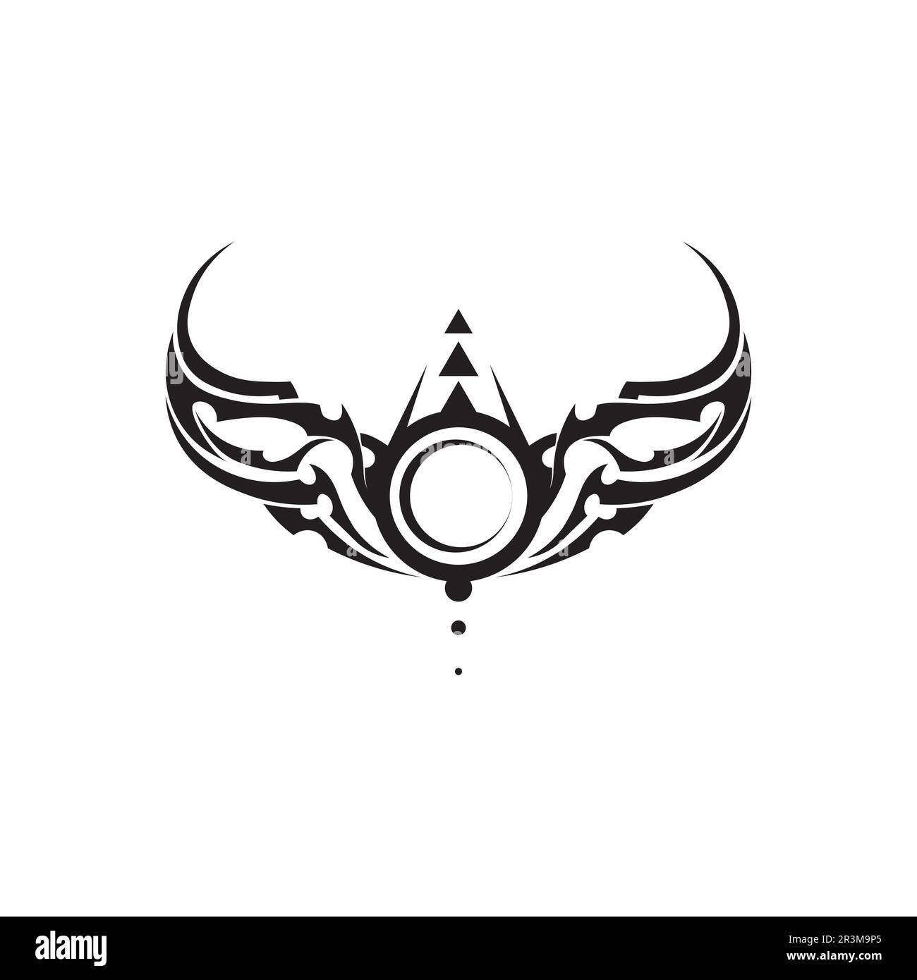 tribal, classique , noir, ethnique tatouage icône vecteur illustration logo Illustration de Vecteur
