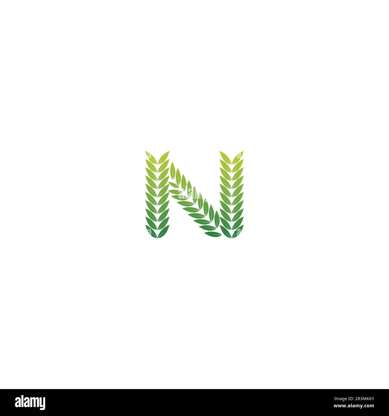 Initiales de l'alphabet logo NN, N, N et N. Illustration de Vecteur