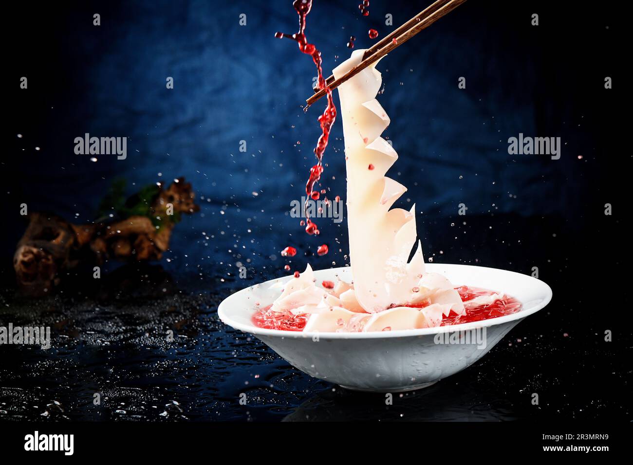 Gorge jaune de porc pour pot chaud, yakiniku, sukiyaki et shabu utilisé Banque D'Images