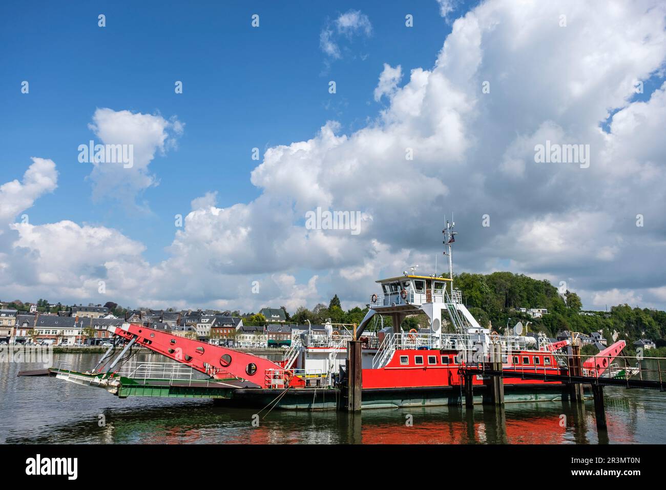 Ferry sur la Seine jusqu'à Duclair | passage d'eau de Duclair à Berville-sur-Seine Banque D'Images
