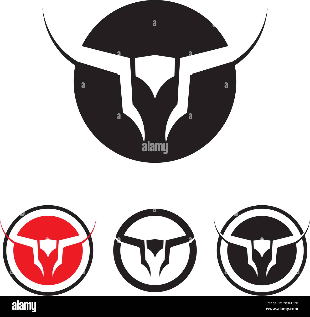 Bull horn et symboles logo template icônes app Illustration de Vecteur