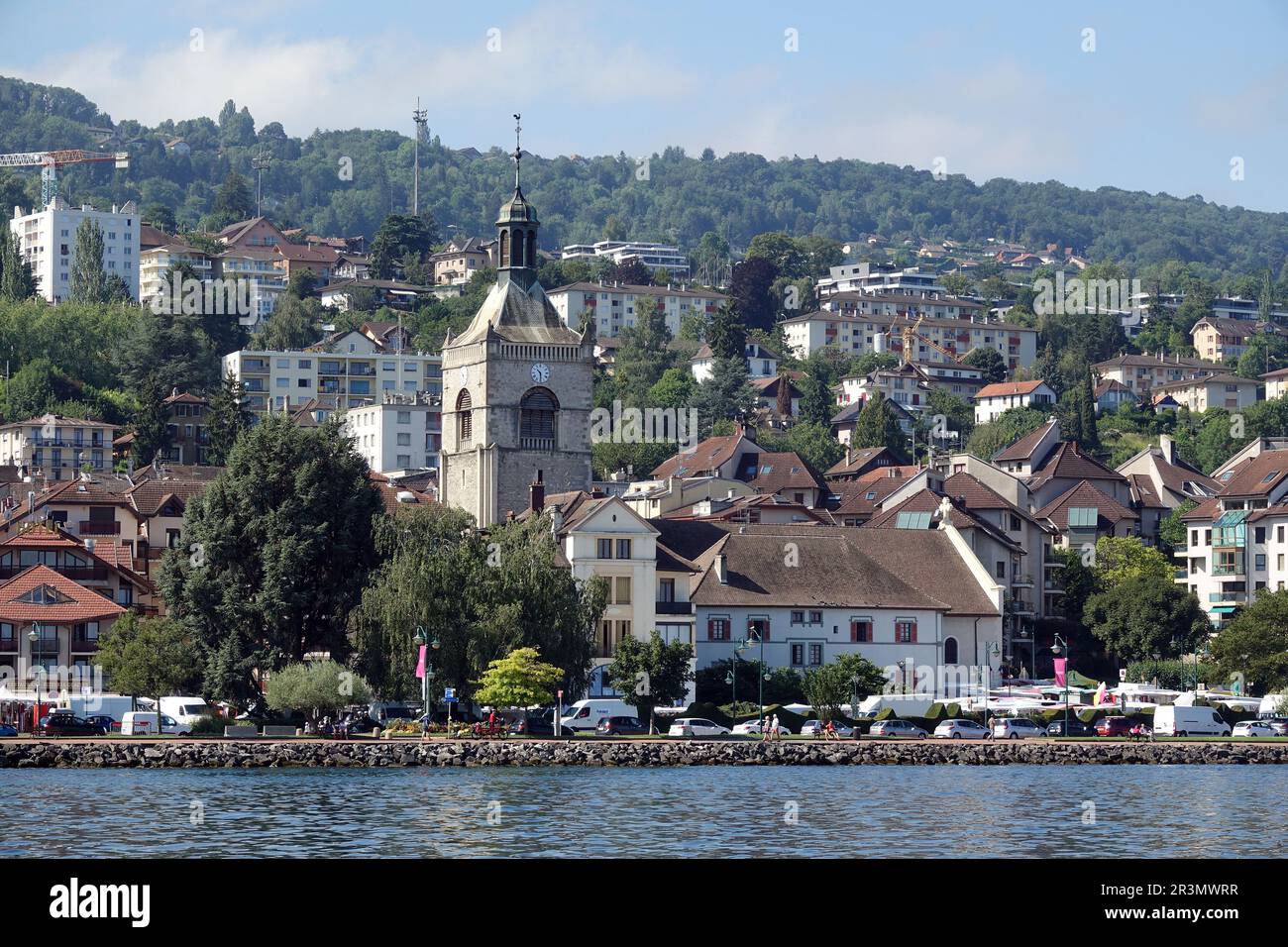 Evian-les-bains am Genfer Voir Banque D'Images