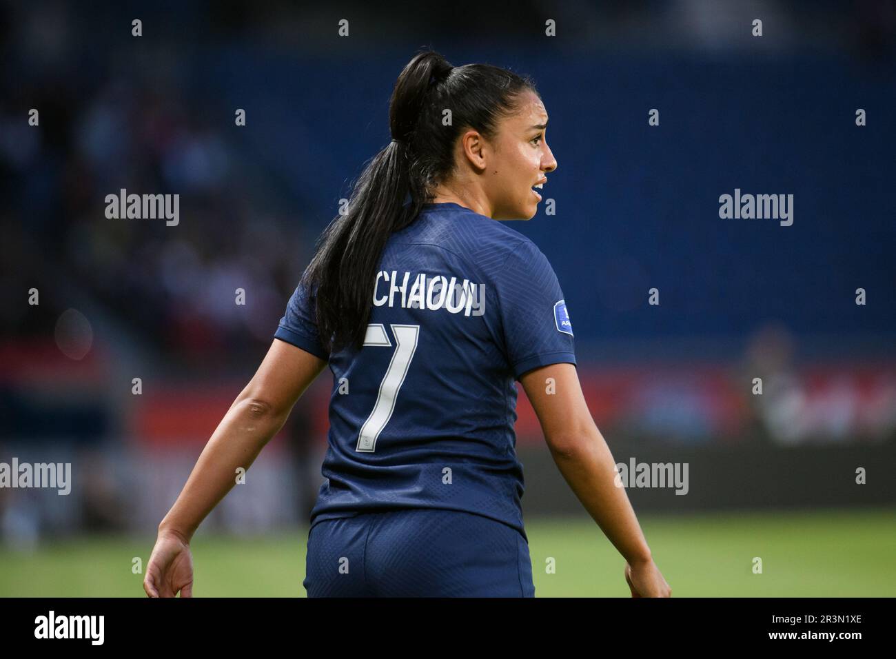 Julien Mattia / le Pictorium - Paris Saint Germain (PSG) contre OL Women - 21/05/2023 - France / Ile-de-France (région) / Paris - Sakina Karchaoui lors du match Arkema Ligue 1 entre PSG et Olympique Lyonnais au Parc des Princes, 21 mai 2023 Banque D'Images