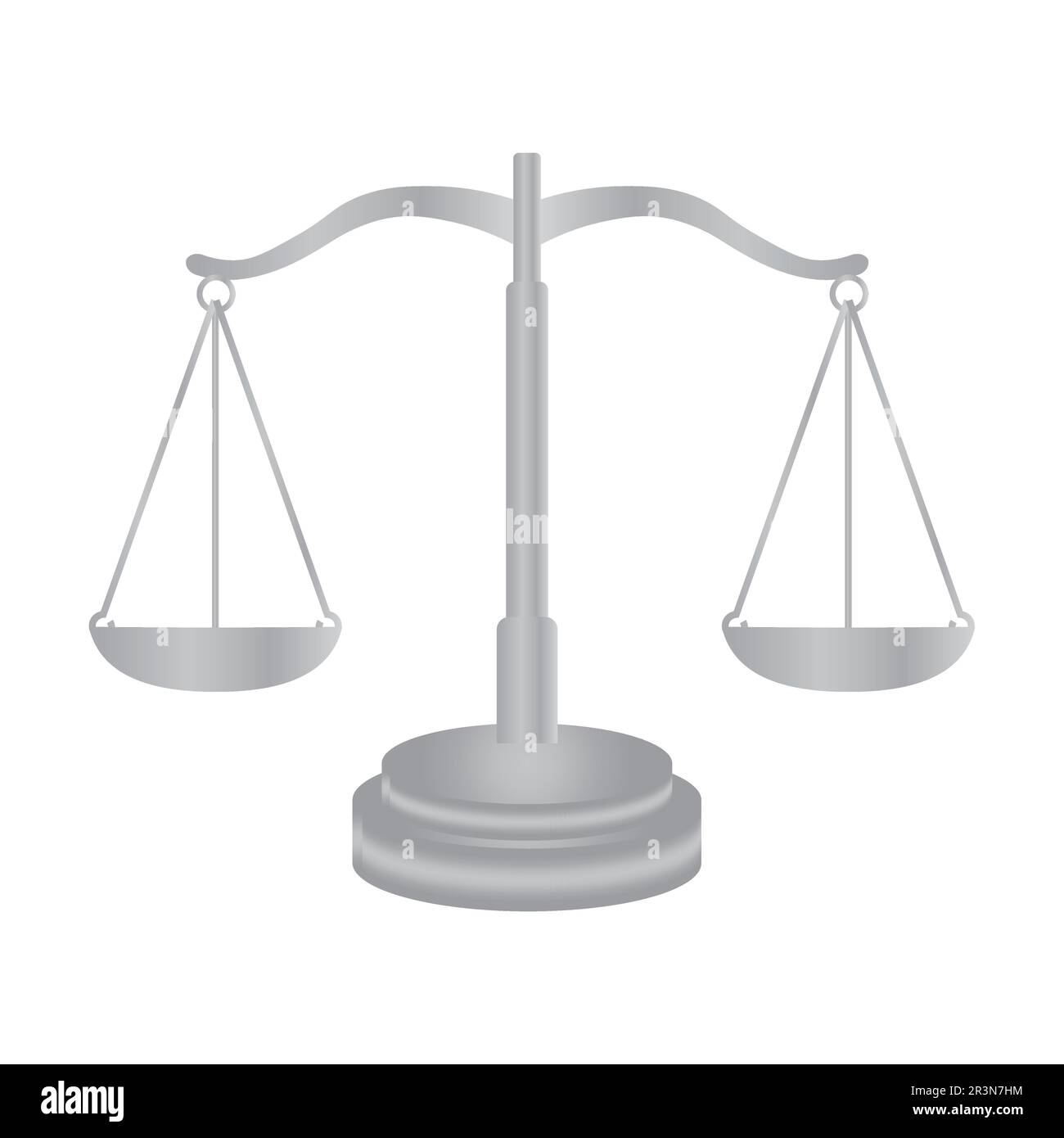 3d échelles de justice ou de mesure isolées Illustration de Vecteur