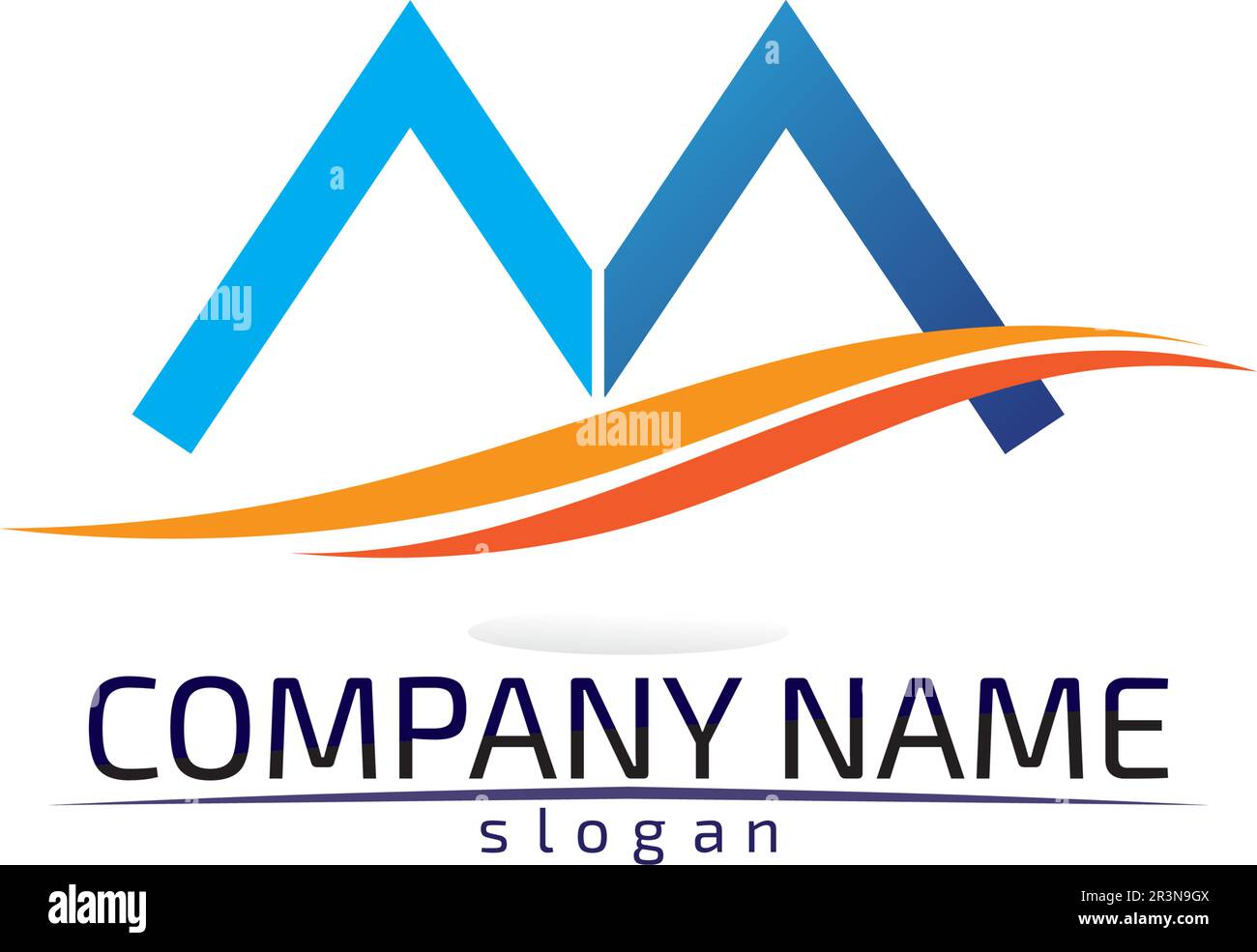Mountain nature paysage logo et symboles icônes modèle design Vector Illustration de Vecteur