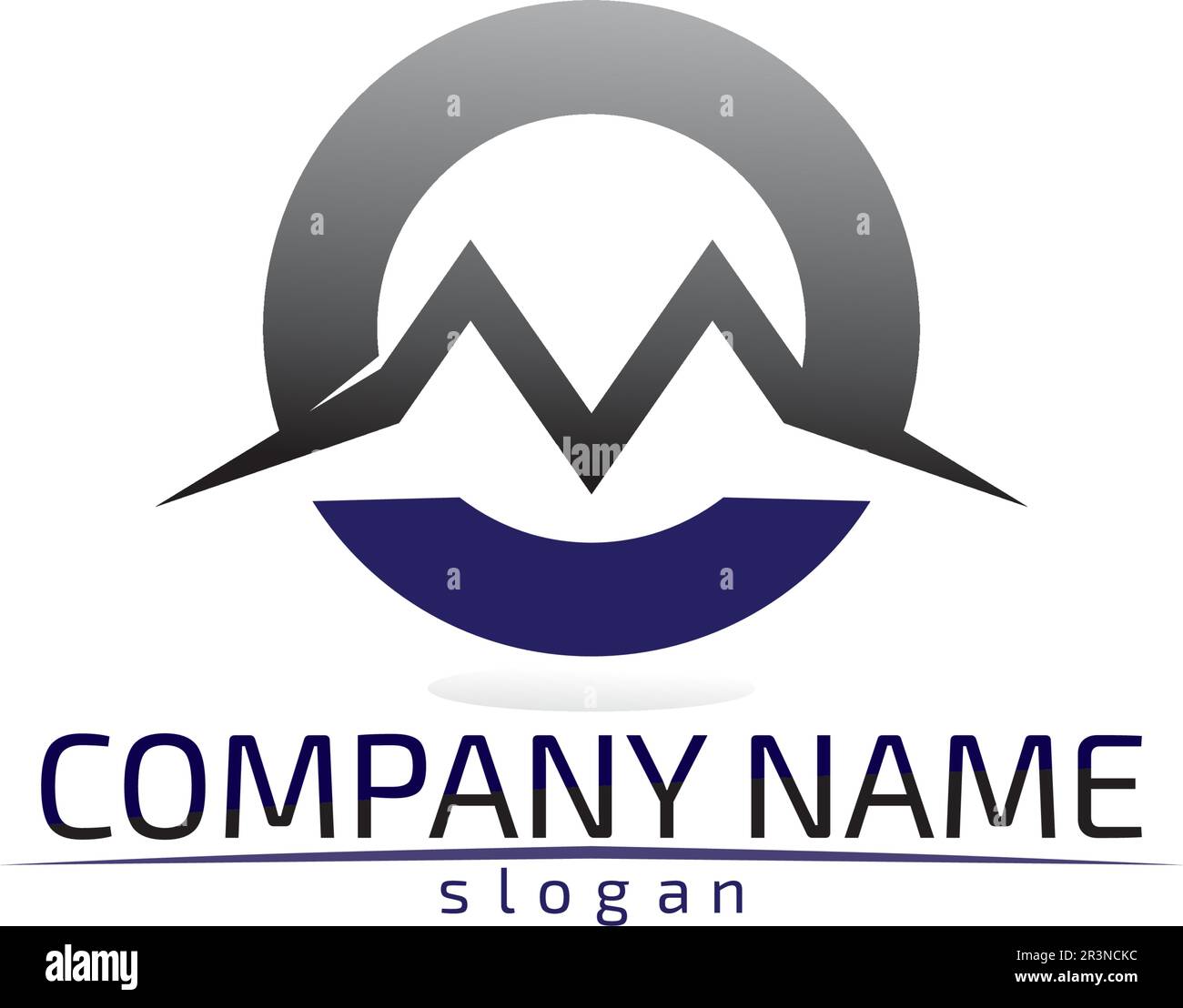 Mountain nature paysage logo et symboles icônes modèle design Vector Illustration de Vecteur