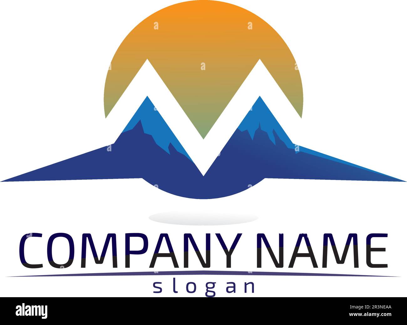 Mountain nature paysage logo et symboles icônes modèle design Vector Illustration de Vecteur