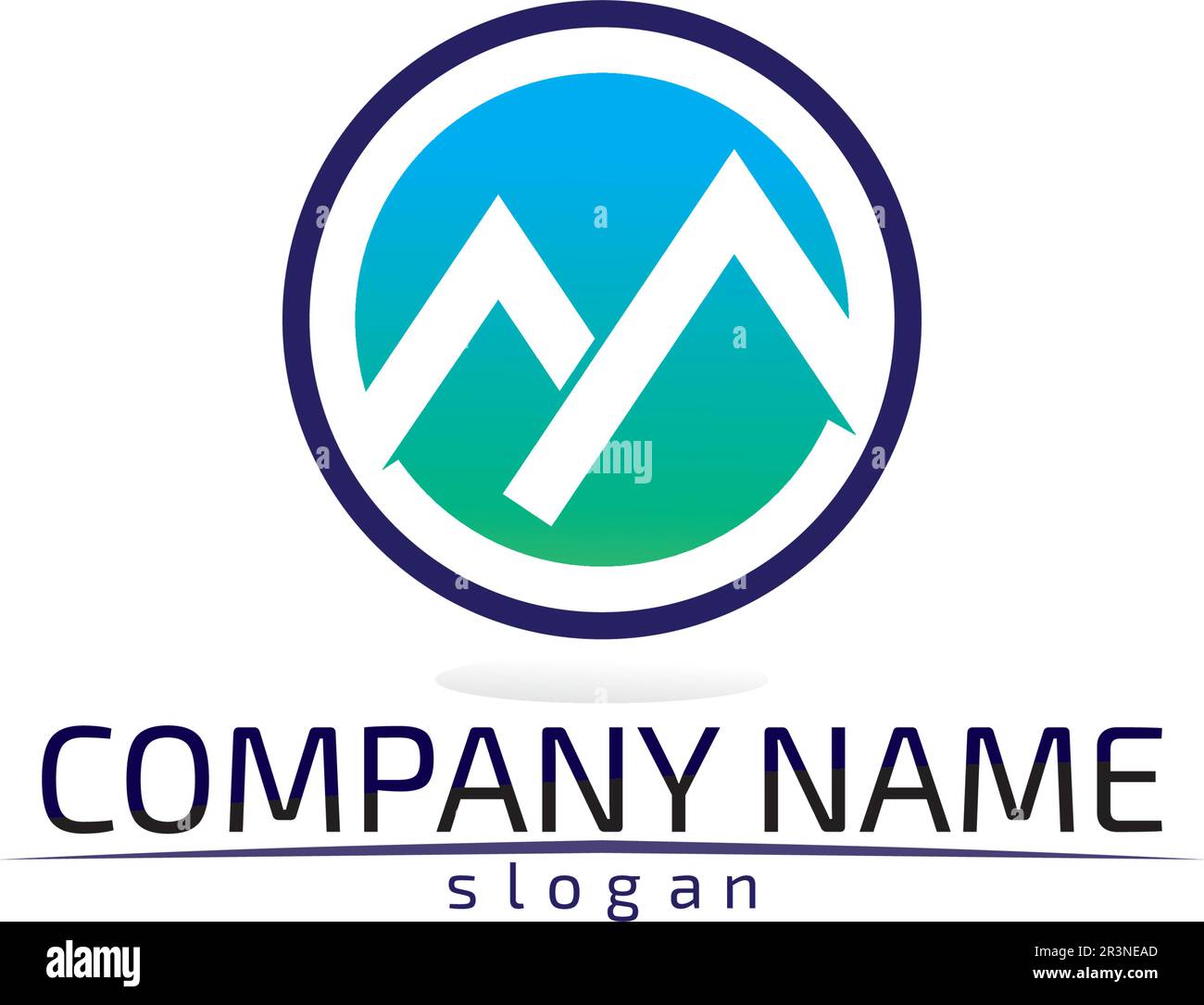 Mountain nature paysage logo et symboles icônes modèle design Vector Illustration de Vecteur