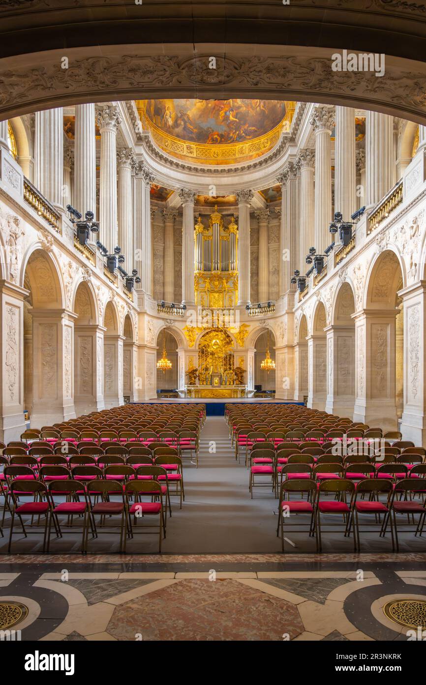 Chapelle royale du château de Versailles près de Paris, France Banque D'Images