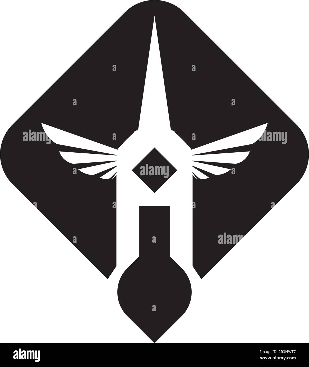 Une lettre Logo Icône vecteur modèle Illustration de Vecteur