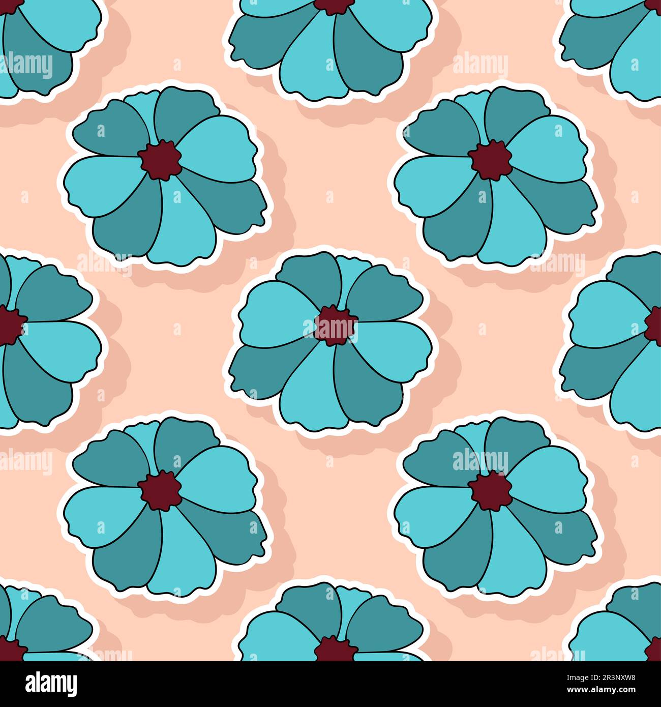Fleurs naturelles fond sans couture. répéter la conception d'arrière-plan de motif Banque D'Images