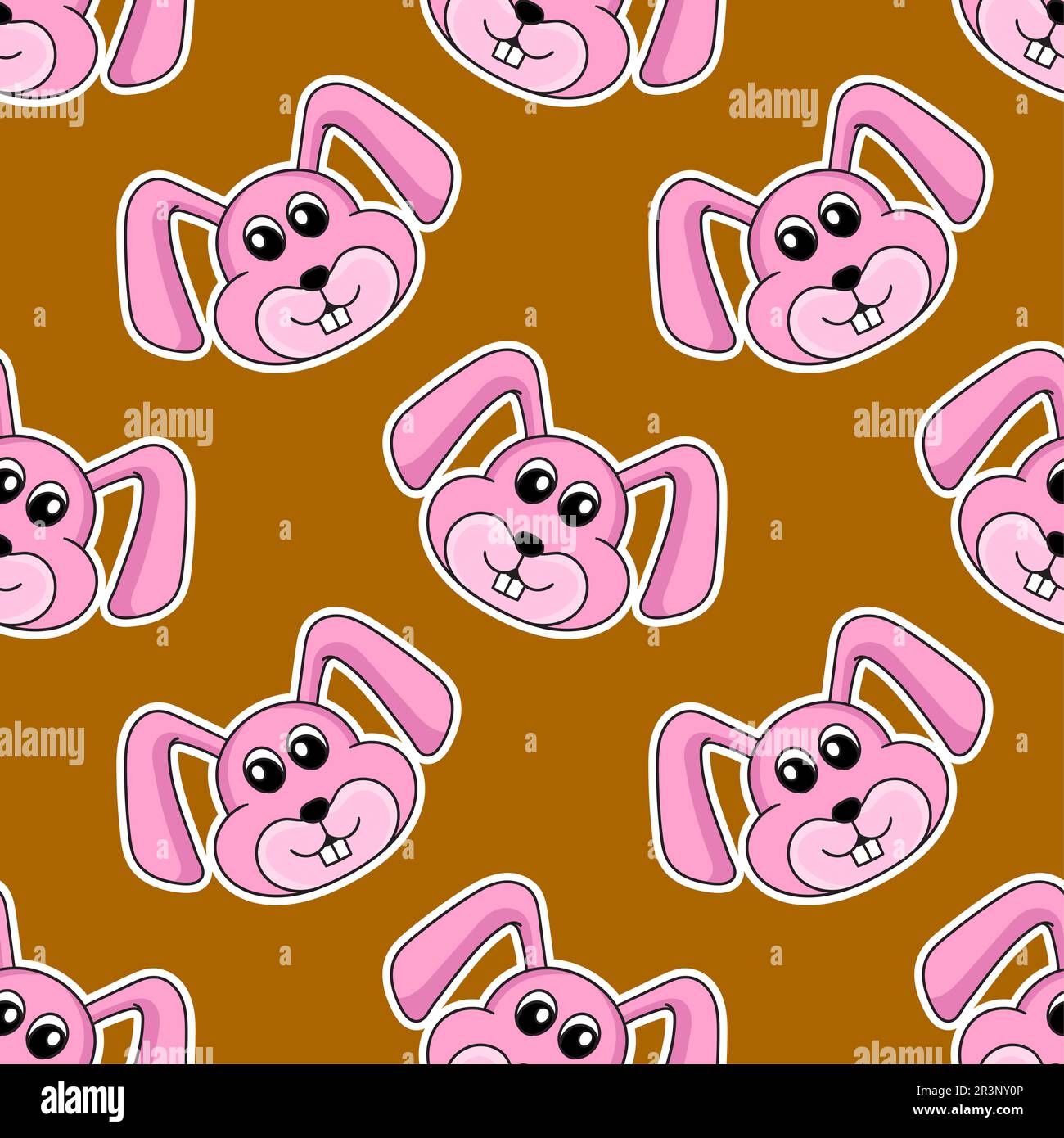 Joli modèle en tissu sans couture pour lapin. répéter la conception d'arrière-plan de motif Banque D'Images