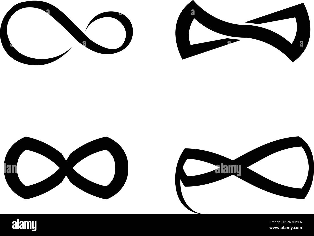 Logo symbole infini et modèle d'icônes app Illustration de Vecteur