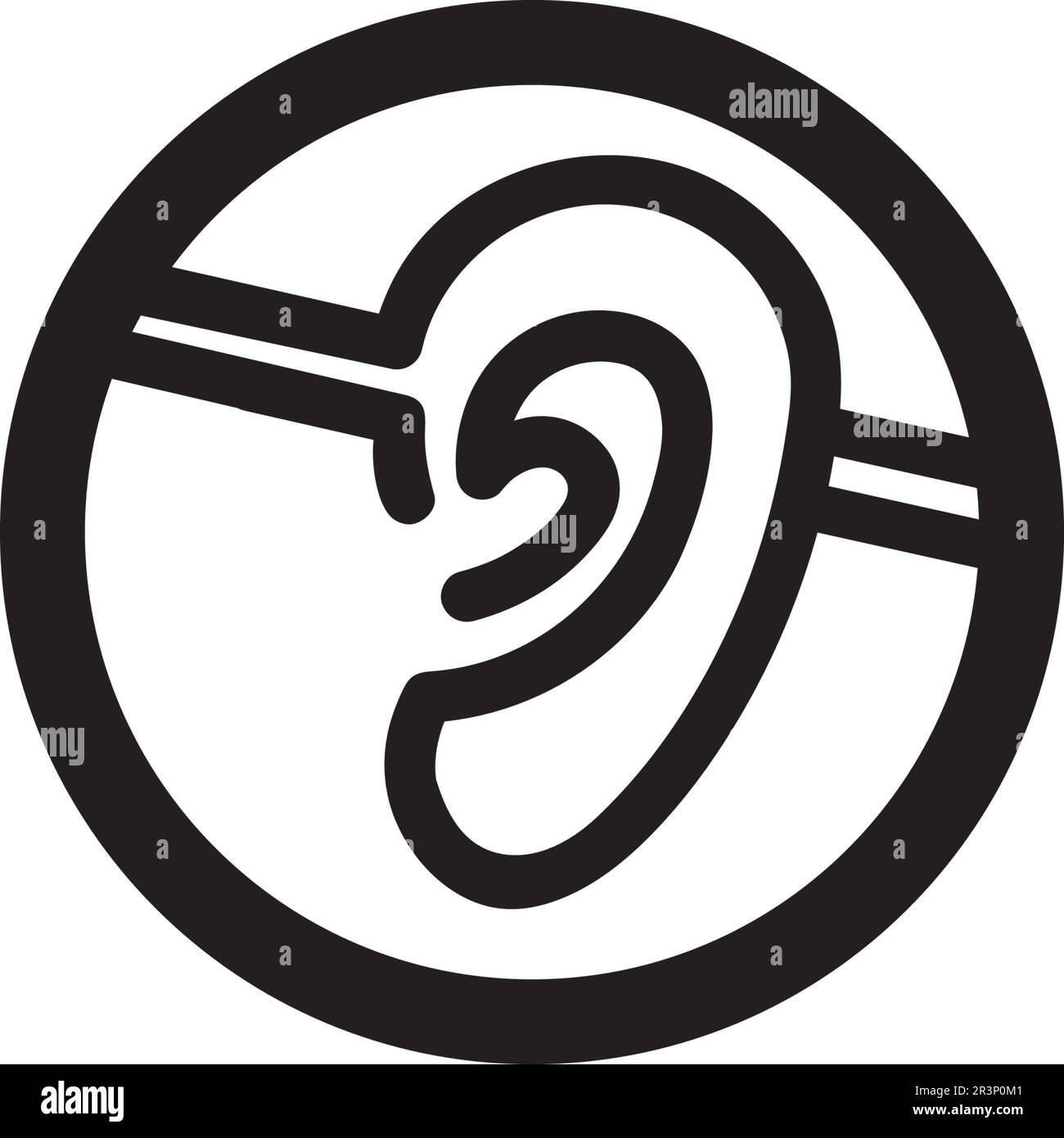 oreille et diagnostic logo santé profane et vecteur Illustration de Vecteur