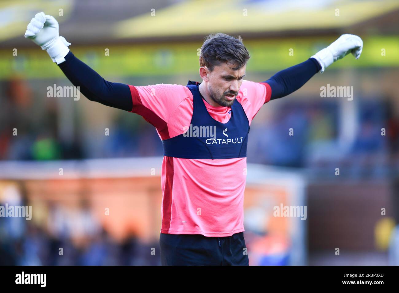 24th mai 2023 ; Tannadice Park, Dundee, Écosse : Scottish Premiership football, Dundee United versus Kilmarnock ; Sam Walker de Kilmarnock pendant l'échauffement avant le match Banque D'Images