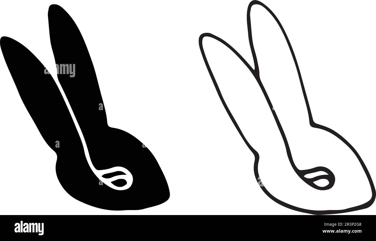 Logo lapin modèle vectoriel d'icône Illustration de Vecteur