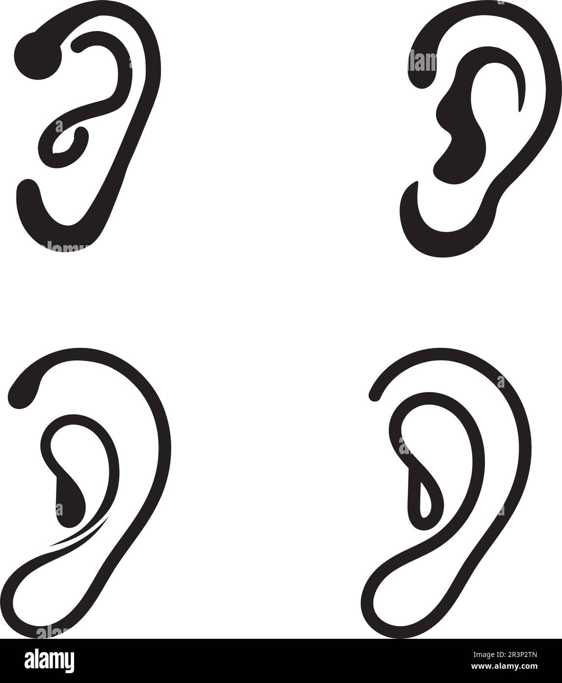 oreille et diagnostic logo santé profane et vecteur Illustration de Vecteur