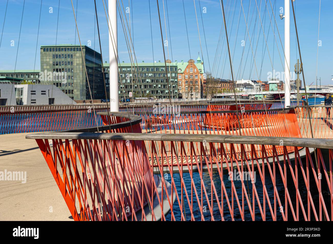Le pont du cercle par une journée ensoleillée, Copenhague, Danemark Banque D'Images