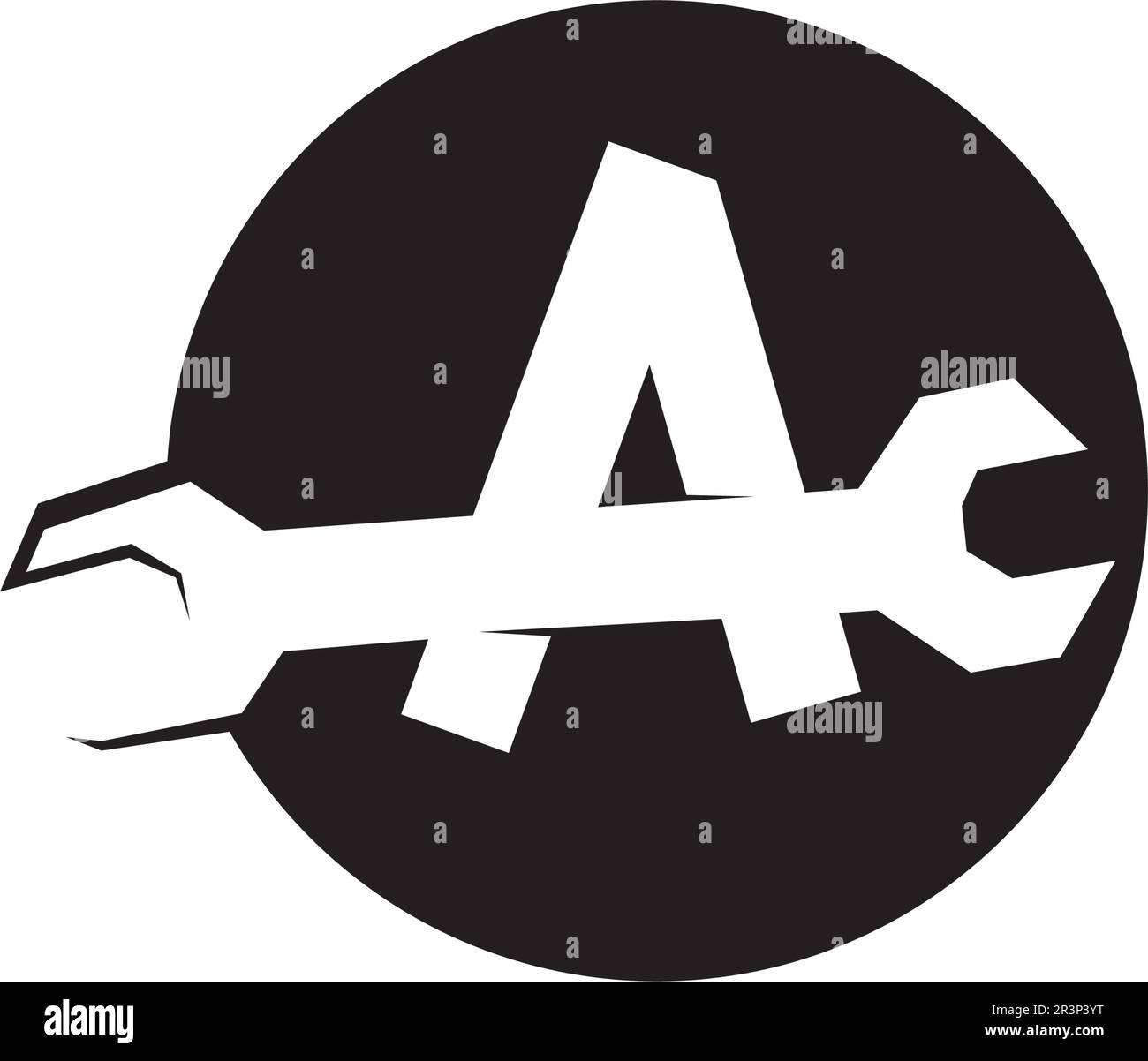 Une lettre Logo Icône vecteur modèle Illustration de Vecteur