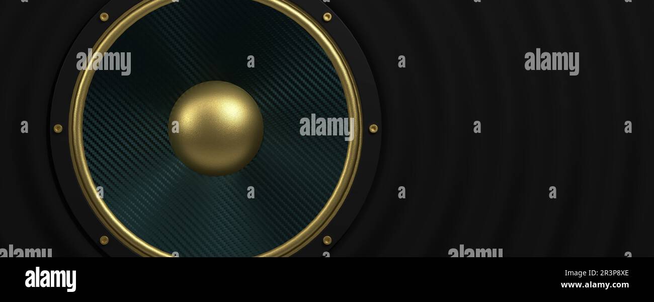 Soundspeaker Musik comme équipement audio - 3D Illustration Banque D'Images