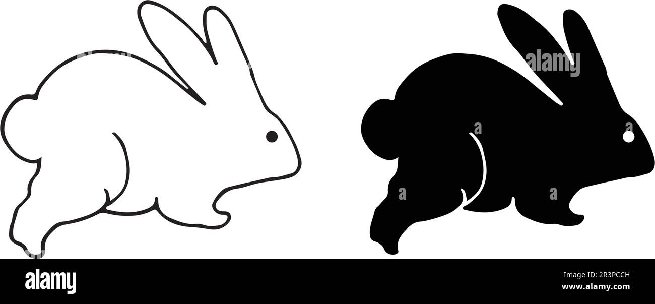 Logo lapin modèle vectoriel d'icône Illustration de Vecteur